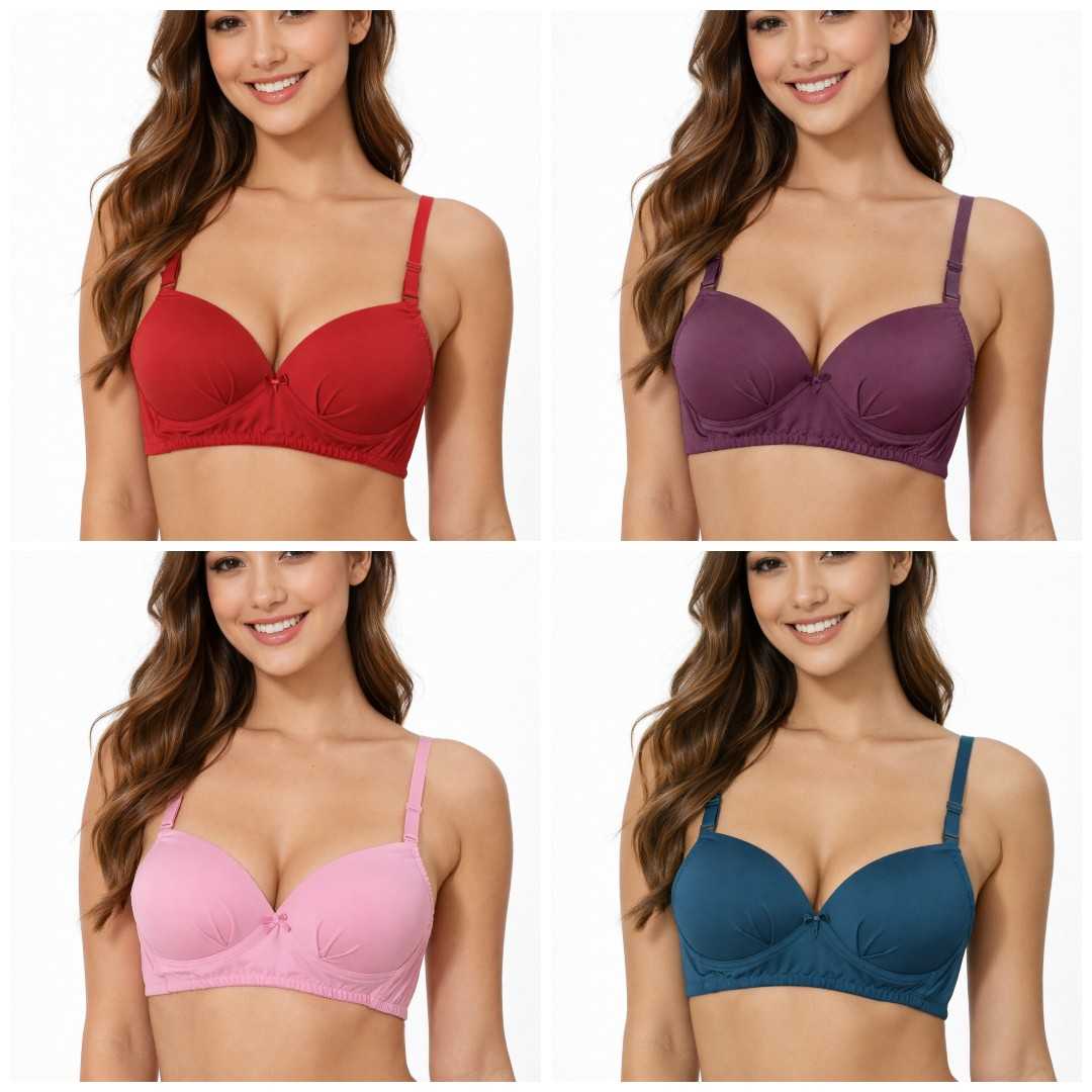 3 peace Women’s Padded Nonwired Soft Foam Bra – Full Coverage Comfort Fit Bra in Multiple Colors